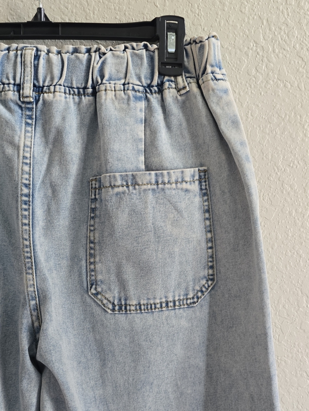 Bohemela Vacation Casual Washed Drawstring Wide Leg Jeans - Picture 5 of 7